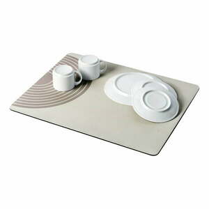 Beżowa gumowa podkładka do naczyń 50x40 cm Dima – Wenko obraz