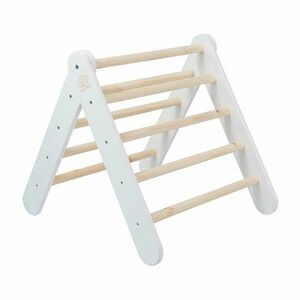 Biała drabinka pikler z litego drewna sosnowego 60x60x60 cm Montessori – Meowbaby obraz
