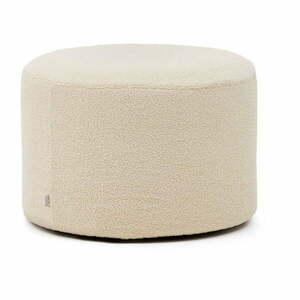 Kremowy puf z materiału bouclé Kaeli – Kave Home obraz