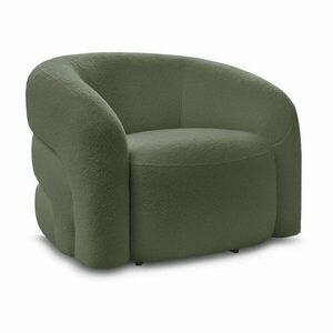 Zielony obrotowy fotel z materiału bouclé Elina – Bobochic Paris obraz