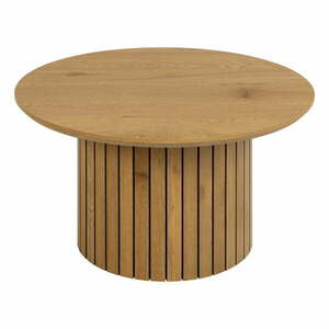Okrągły stolik z blatem w dekorze dębu ø 80 cm Yale – Actona obraz
