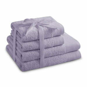 Lawendowe bawełniane ręczniki zestaw 4 szt. frotte Amari – Restilo obraz