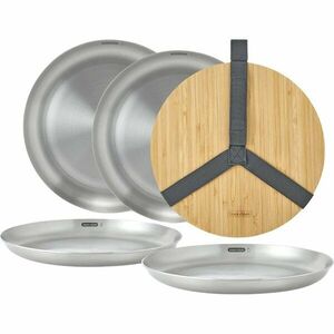 Talerze ze stali nierdzewnej w kolorze srebra zestaw 4 szt. ø 25, 5 cm – Black + Blum obraz