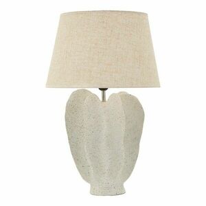 Kremowa lampa stołowa z tekstylnym kloszem (wysokość 63 cm) Ester – Mauro Ferretti obraz