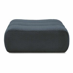 Ciemnoniebieski podnóżek z materiału bouclé Azra – Bobochic Paris obraz