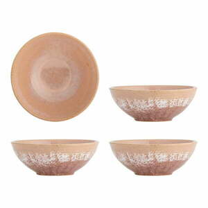 Łososiowe kamionkowe miski zestaw 4 szt. 890 ml Darlene – Bloomingville obraz