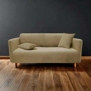 Brązowy elastyczny pokrowiec na sofę 3-osobowy Sacha – douceur d'intérieur obraz