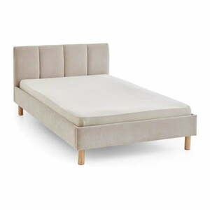 Beżowe tapicerowane łóżko jednoosobowe bez stelaża 120x200 cm Joker – Meise Möbel obraz