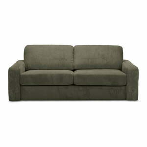 Sztruksowa rozkładana sofa w kolorze khaki 195 cm Nona – Makamii obraz