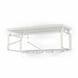 Biały metalowy wieszak ścienny z półką 70 cm Rex – Spinder Design obraz