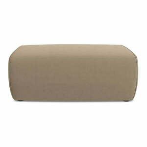 Jasnobrązowy aksamitny podnóżek Kapua – Makamii obraz