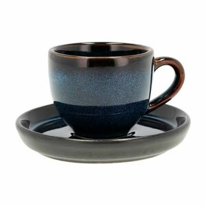 Czarno-niebieska ceramiczna filiżanka na espresso 70 ml Gastro Dark Blue/Black – Bitz obraz