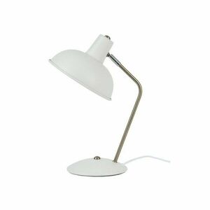 Biała lampa stołowa Present Time Leitmotiv Hood obraz