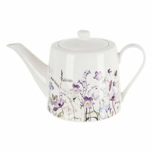 Biało-fioletowy porcelanowy dzbanek do herbaty 1 l Louka – Orion obraz