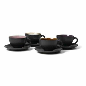 Czarne filiżanki zestaw 4 szt. ceramiczne 240 ml Gastro Black/Mix – Bitz obraz