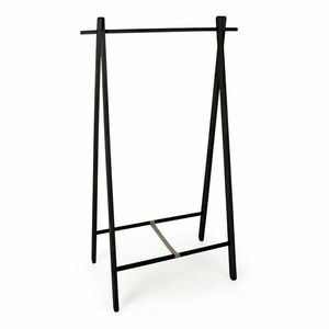 Czarny stojak na ubrania z litego drewna brzozowego 91x151x50 cm Daiki – Yes Everyday obraz