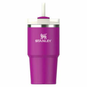 Różowy termos ze słomką ze stali nierdzewnej 600 ml Quencher H2.0 FlowState Tumbler Violet Blossom – Stanley obraz