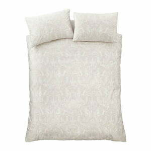 Beżowa aksamitna pościel dwuosobowa 230x220 cm Bridgerton Regal Birds – Catherine Lansfield obraz