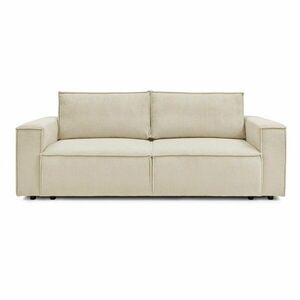 Beżowa sztruksowa rozkładana sofa 245 cm Nihad – Bobochic Paris obraz