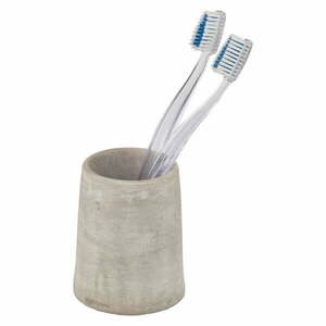 Szary betonowy kubek na szczoteczki Wenko Villena obraz