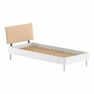 Białe łóżko jednoosobowe z litego drewna bukowego ze stelażem 90x200 cm Forrest – Vipack obraz