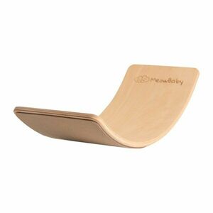 Beżowo-naturalna deska do balansowania z litego drewna sosnowego 80x30x18 cm Montessori – Meowbaby obraz