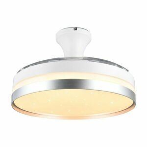 Biała/w kolorze srebra lampa sufitowa LED Lindberg – Reality obraz