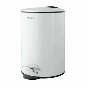 Stalowy kosz na śmieci z pedałem w matowym białym kolorze 3 l Tubo – Blomus obraz