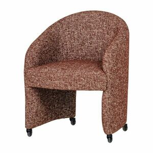 Tapicerowane krzesło biurowe w kolorze terakoty Cordo – WOOOD obraz