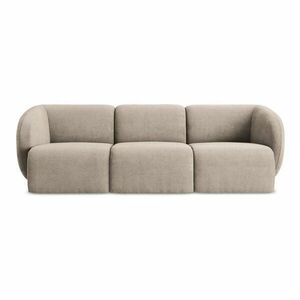 Jasnobrązowa sofa z tkaniny szenilowej 244 cm Lani – Makamii obraz