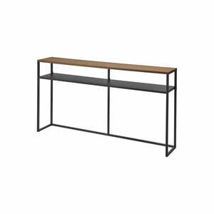 Czarno-ciemnobrązowa konsola w dekorze jesionu 20, 5x126 cm Tower – YAMAZAKI obraz