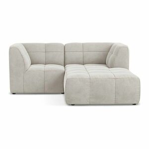 Beżowy aksamitny narożnik (prawostronny/z szezlongiem) Aloha – Makamii obraz