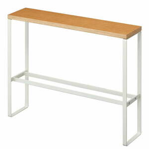 Biało-naturalny metalowy stojak na kapcie Tower – YAMAZAKI obraz