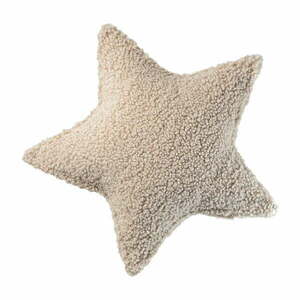 Jasnobrązowa poduszka na sofę dziecięcą z materiału bouclé Star – Wigiwama obraz
