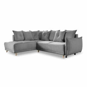 Szary sztruksowy rozkładany narożnik (lewostronny) Lazy Lukka – Miuform obraz