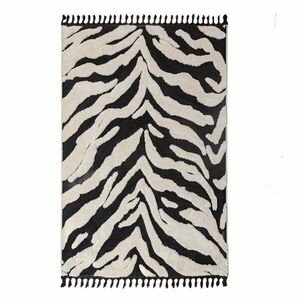 Czarno-biały dywan 133x190 cm Esra Zebra – Flair Rugs obraz
