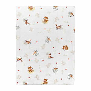 Biały koc dziecięcy muślinowy 75x100 cm Party – Mijolnir obraz