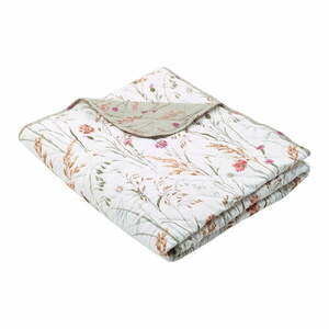 Zielono-beżowa bawełniana narzuta pikowana 200x220 cm Grasmere Floral – Catherine Lansfield obraz