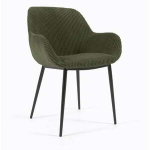 Tapicerowany fotel jadalniany w kolorze khaki Konna – Kave Home obraz