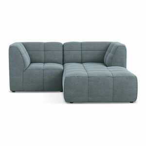 Niebieski narożnik z materiału bouclé (prawostronny/z szezlongiem) Aloha – Makamii obraz