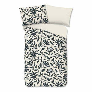 Czarno-beżowa bawełniana pościel jednoosobowa 140x200 cm Emilia – Good Morning obraz