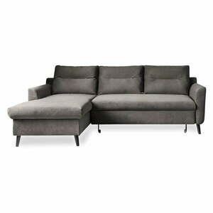 Ciemnoszary rozkładany narożnik (lewostronny) – Miuform obraz