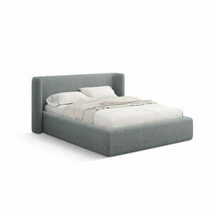 Ciemnoszare tapicerowane łóżko dwuosobowe ze schowkiem ze stelażem 180x200 cm Jason – Windsor & Co Sofas obraz