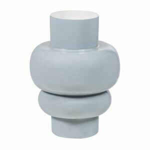 Jasnoszary metalowy wazon (wysokość 27 cm) Auri – WOOOD obraz