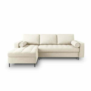 Jasnobeżowy rozkładany narożnik Milo Casa Santo, lewostronny obraz