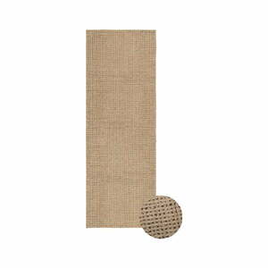 Wełniany chodnik odpowiedni do prania/tkany ręcznie w naturalnym kolorze 80x230 cm Unexpected Wool – Lorena Canals obraz