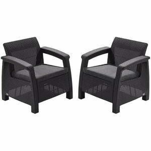 Ciemnoszary fotel ogrodowy Corfu – Keter obraz