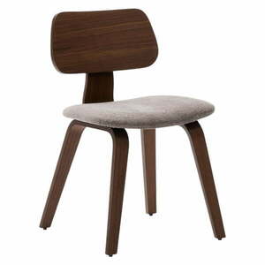 Beżowo-ciemnobrązowe krzesło w dekorze orzecha Gena – Kave Home obraz