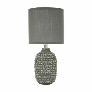 Szara lampa stołowa ceramiczna z tekstylnym kloszem (wysokość 30, 5 cm) Points – Mauro Ferretti obraz