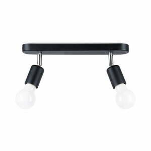 Czarna metalowa lampa sufitowa ø 6 cm Brando – Sollux obraz